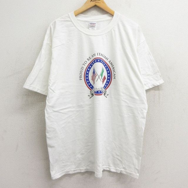00s 半袖Tシャツ 星条旗 ホワイト XL | 古着