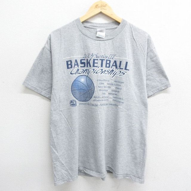 00s 半袖Tシャツ バスケットボール グレー XL | 古着