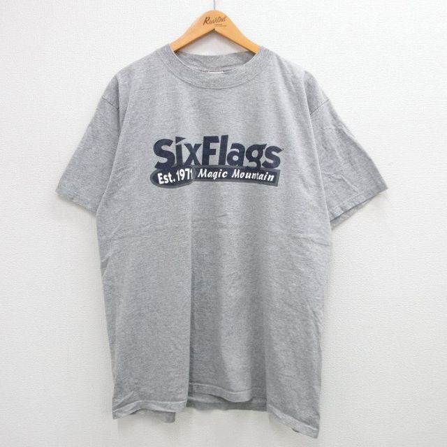 00s 半袖Tシャツ Six Flags グレー XL | 古着