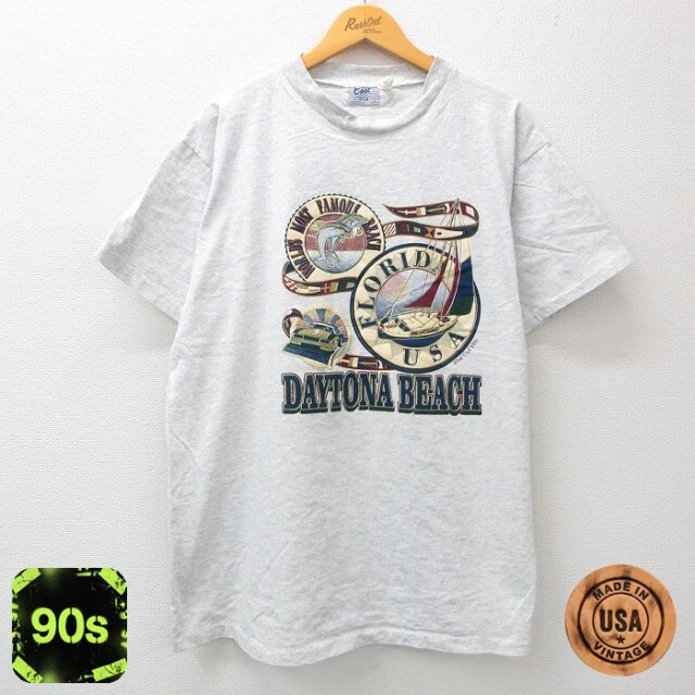 90s 半袖Tシャツ ヨット グレー XL | 古着