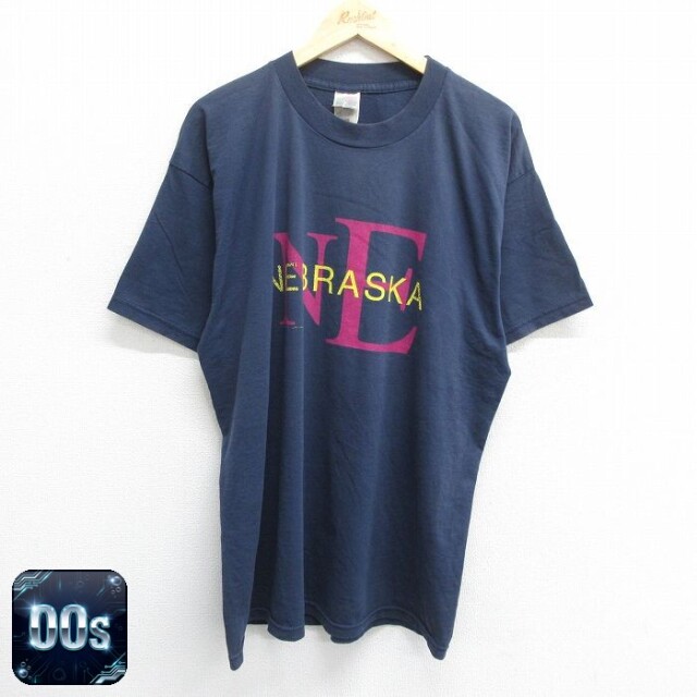 フルーツオブザルーム 00s 半袖Tシャツ ネブラスカ ネイビー XL | 古着