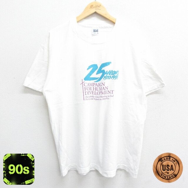 90s 半袖Tシャツ CAMPAIGN ホワイト XL | 古着