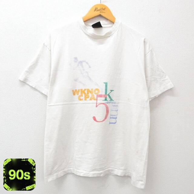 【50%OFF】SIGNAL 90s 半袖Tシャツ WKNO ホワイト L | 古着