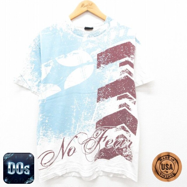 ノーフィア 00s 半袖Tシャツ ビッグロゴ ホワイト L | 古着