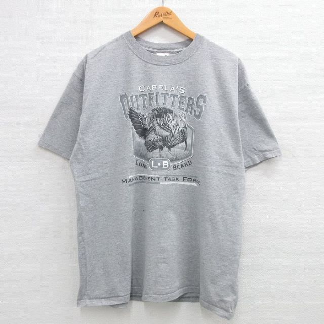 00s 半袖Tシャツ 七面鳥 グレー XL | 古着