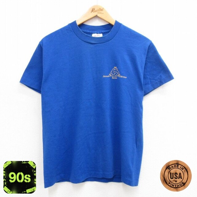 90s 半袖Tシャツ ブルー M | 古着