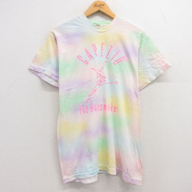 スクリーンスターズ 80s 半袖Tシャツ CAPEZIO ピンクタイダイ M | 古着