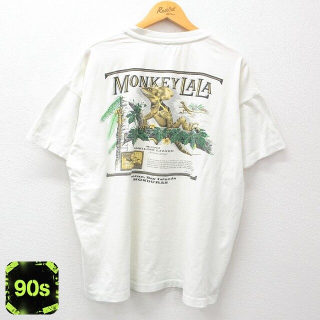 90s 半袖Tシャツ バジリスク ホンデュラス ホワイト XL | 古着