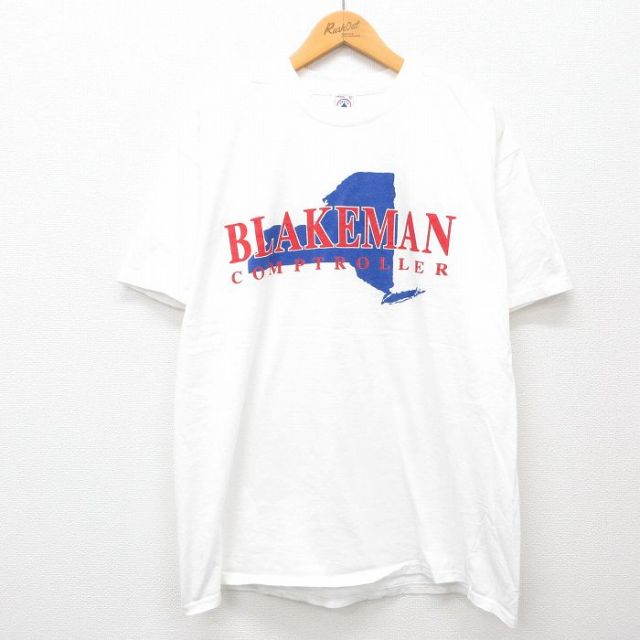 00s 半袖Tシャツ BLAKEMAN ニューヨーク ホワイト XL | 古着