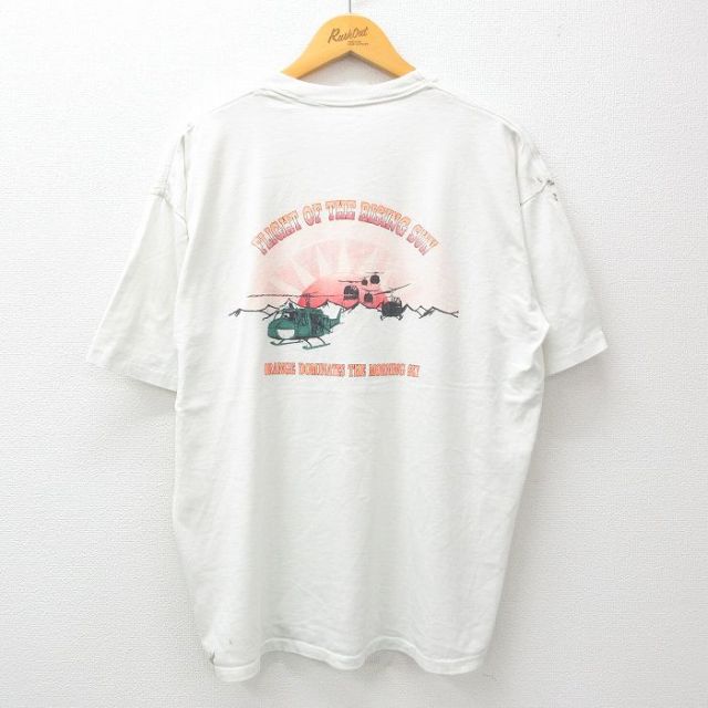 00s 半袖Tシャツ ヘリコプター ホワイト XL | 古着