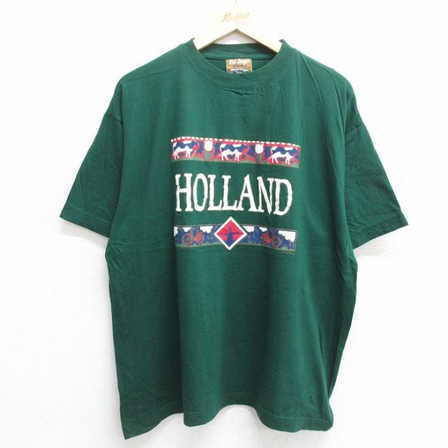 00s 半袖Tシャツ オランダ グリーン XL | 古着