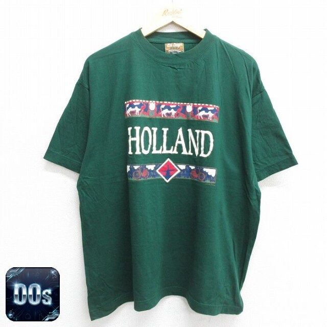 00s 半袖Tシャツ オランダ グリーン XL | 古着