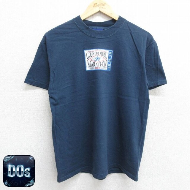 リーボック 00s 半袖Tシャツ マラソン ネイビー M | 古着