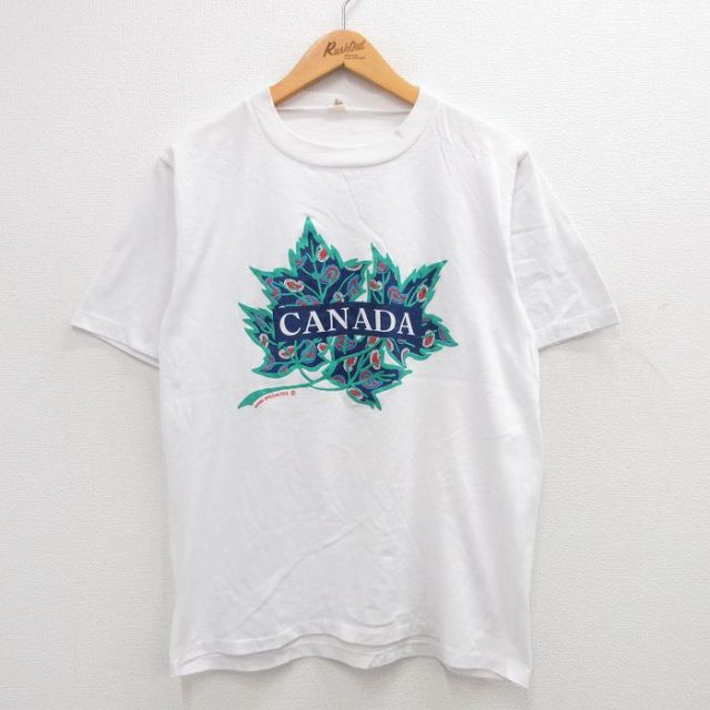 カナダ 90s 半袖Tシャツ ホワイト L | 古着