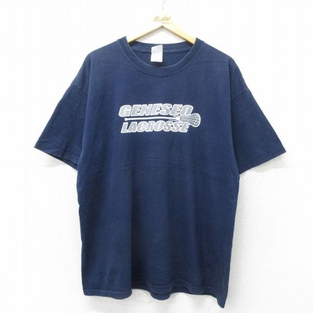 00s 半袖Tシャツ ラクロス ネイビー XL | 古着