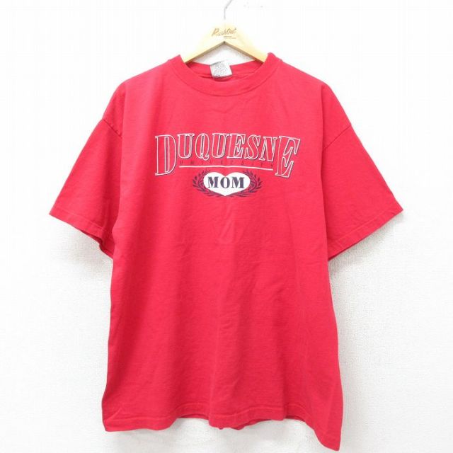 90s 半袖Tシャツ MOM レッド XL | 古着