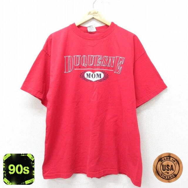 90s 半袖Tシャツ MOM レッド XL | 古着