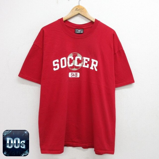 STEVE&BARRYS 00s 半袖Tシャツ サッカー レッド XL | 古着