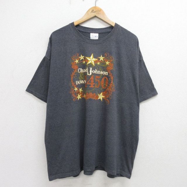 ヘインズ 00s 半袖Tシャツ Chad Johnson グレー XL | 古着