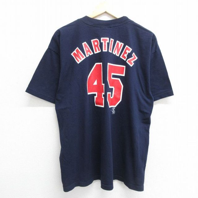 【新品】ペドロ・マルチネス MLB Tシャツ XL ネイビー レッドソックス 古着通販 XL☆古着 半袖 ビンテージ Tシャツ メンズ 00年代 00s