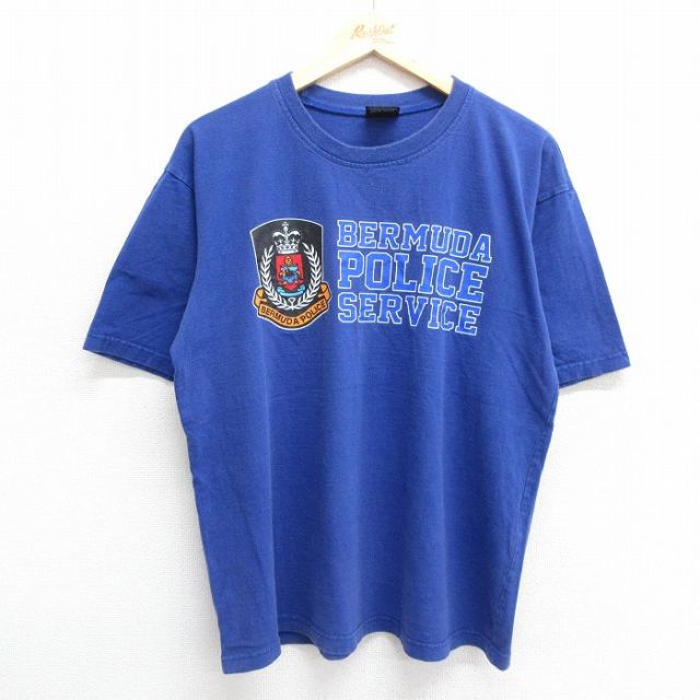 00s 半袖Tシャツ 警察 ブルー L | 古着