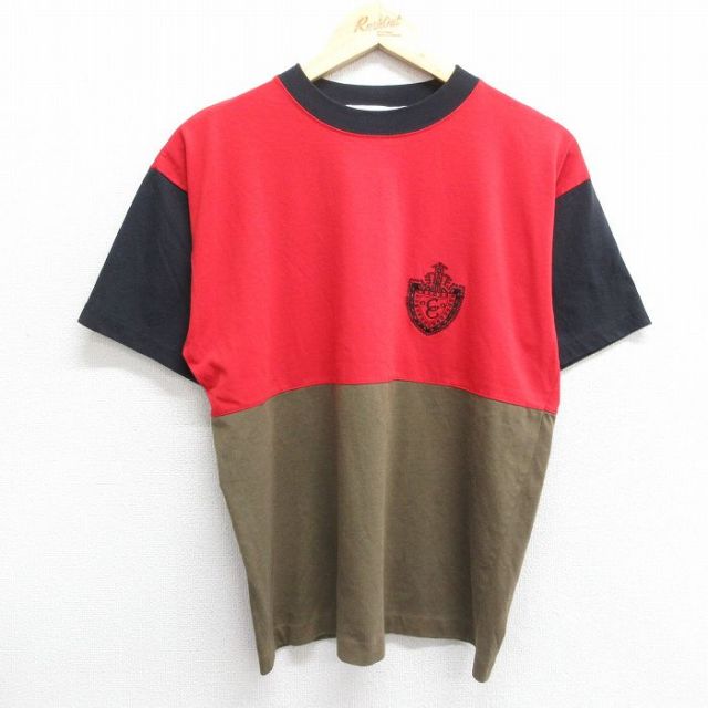 90s 半袖Tシャツ マルチカラー レッド L | 古着
