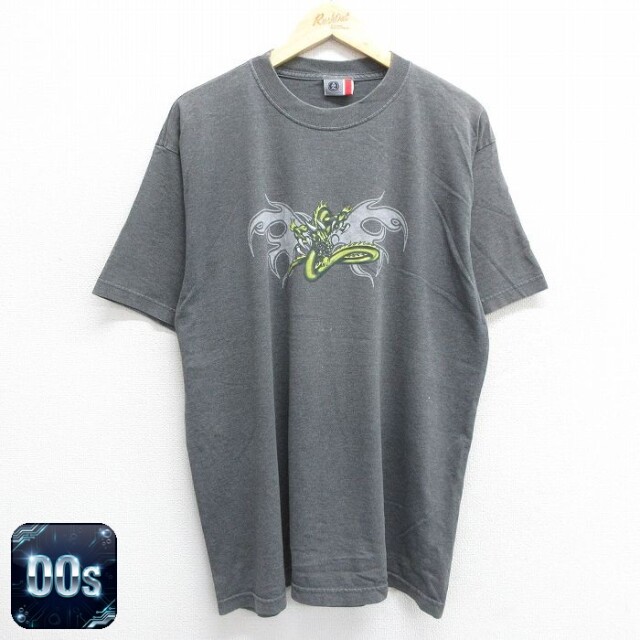 アリゾナジーンズ 00s 半袖Tシャツ 龍 グレー XL | 古着