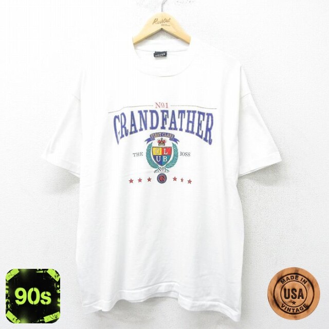 フルーツオブザルーム 90s 半袖Tシャツ グランドファーザー ホワイト XL | 古着