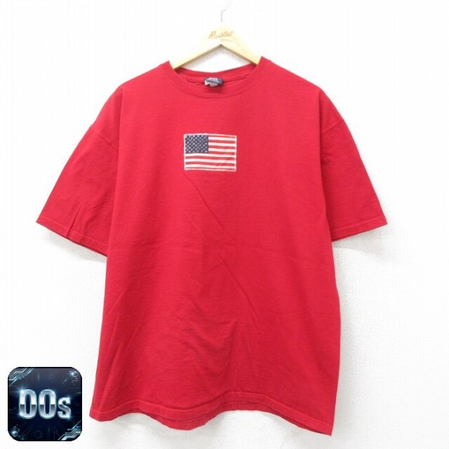 ランズエンド 00s 半袖Tシャツ 星条旗 レッド XL | 古着