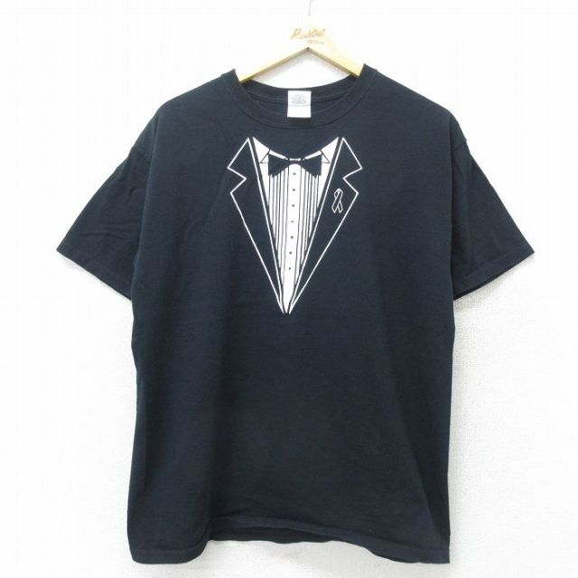 00s 半袖Tシャツ タキシード ブラック L | 古着