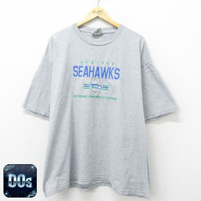 【50%OFF】リー 00s 半袖Tシャツ シアトルシーホークス刺繍 グレー メンズXL相当 | 古着