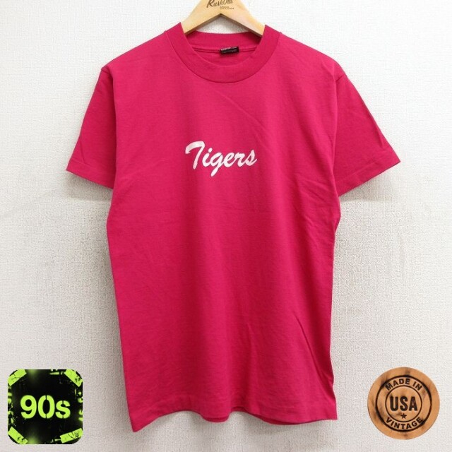 フルーツオブザルーム 90s 半袖Tシャツ Tigers 8 ピンク M | 古着