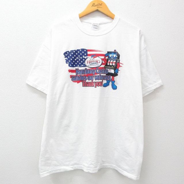 00s 半袖Tシャツ 星条旗 ホワイト XL | 古着