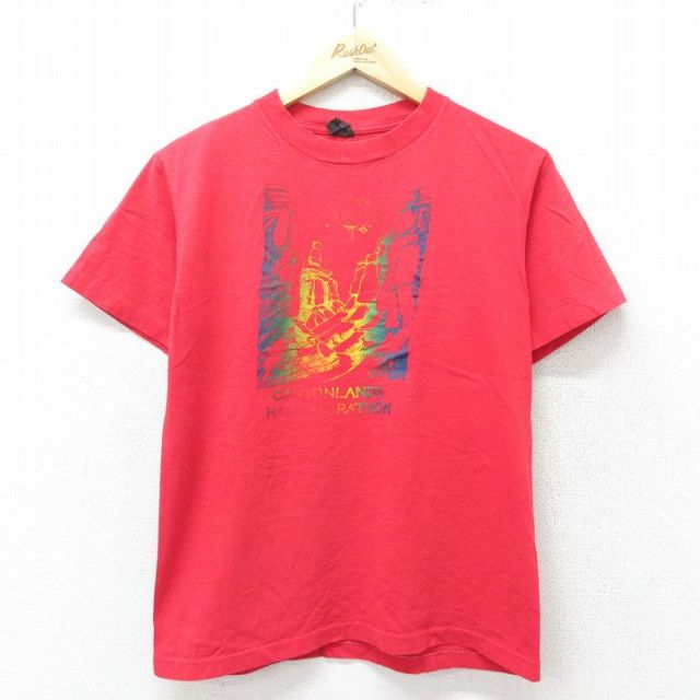 80s 半袖Tシャツ CANYONLANDS レッド M | 古着