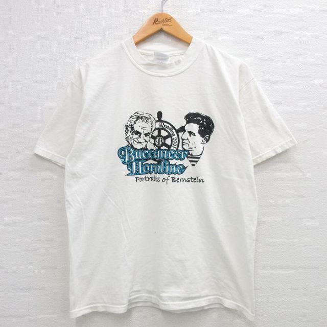 バッカニア 00s 半袖Tシャツ ホーンライン ホワイト L | 古着
