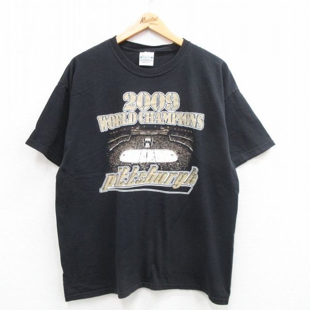 ヘインズ 00s 半袖Tシャツ アイスホッケー ブラック XL | 古着