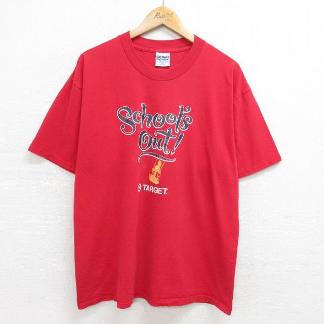 90s 半袖Tシャツ Schools out TARGET レッド XL | 古着
