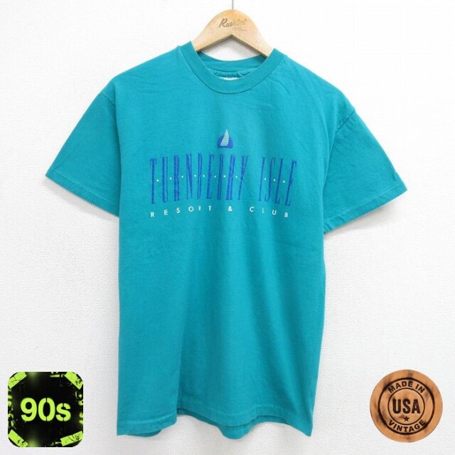 【50%OFF】ヘインズ 90s 半袖Tシャツ タンベリーアイル ライトブルー M | 古着