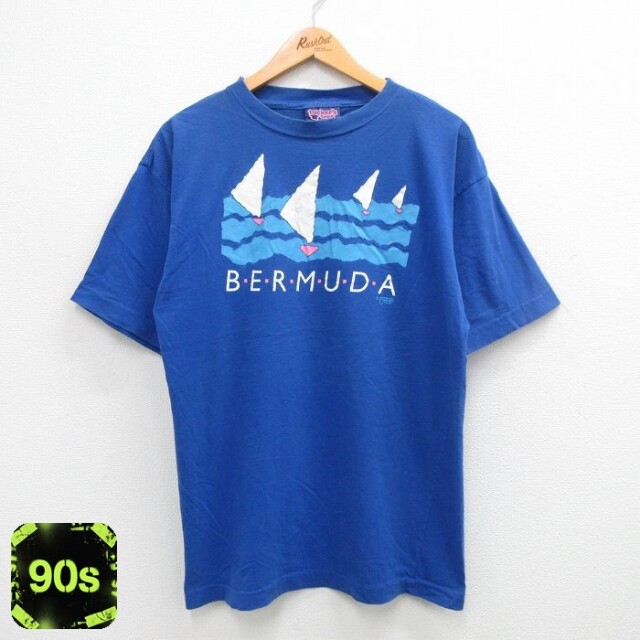 90s 半袖Tシャツ ヨット ブルー XL | 古着