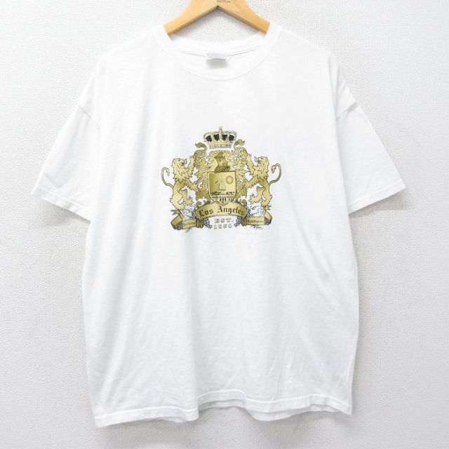 ヘインズ 90s 半袖Tシャツ ロサンゼルス ホワイト XL | 古着