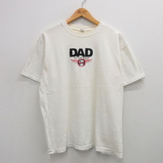 00s 半袖Tシャツ スカル 生成り XL | 古着