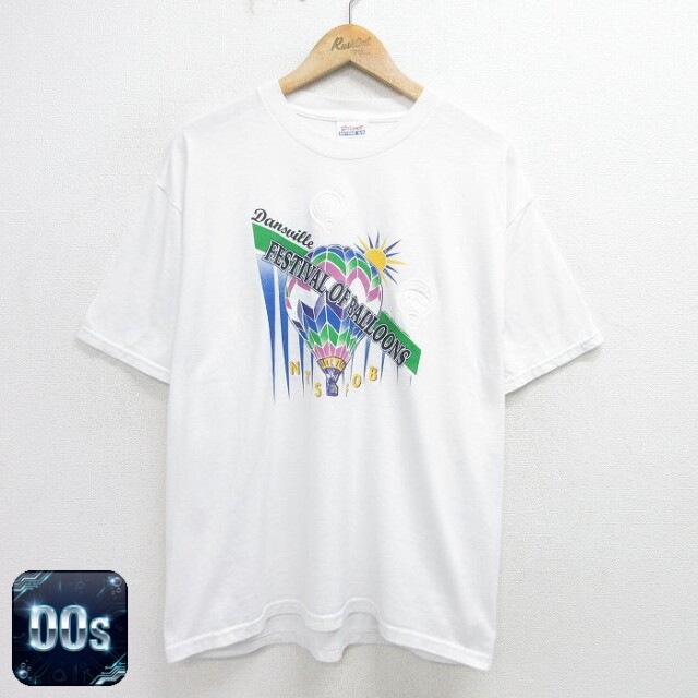 ヘインズ 00s 半袖Tシャツ 気球 ホワイト XL | 古着