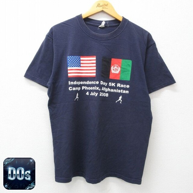 00s 半袖Tシャツ 星条旗 ネイビー L | 古着