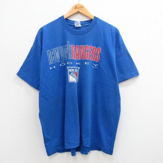 90s USA製 NEW YORK RANGERS フットボールシャツ　アメフト 90s USA製 NEW YORK RANGERS フットボールシャツアメフト
