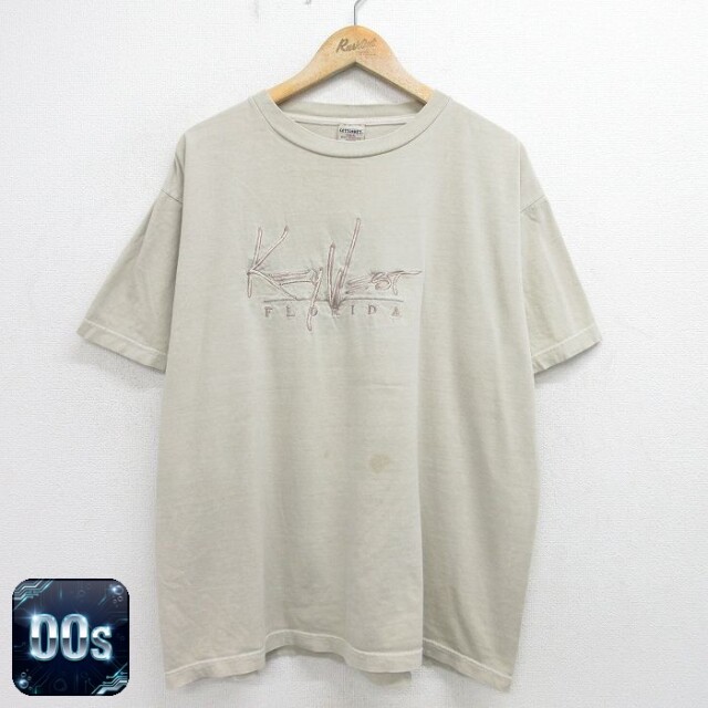 00s 半袖Tシャツ キーウエスト フロリダ刺繍 ベージュ XL | 古着