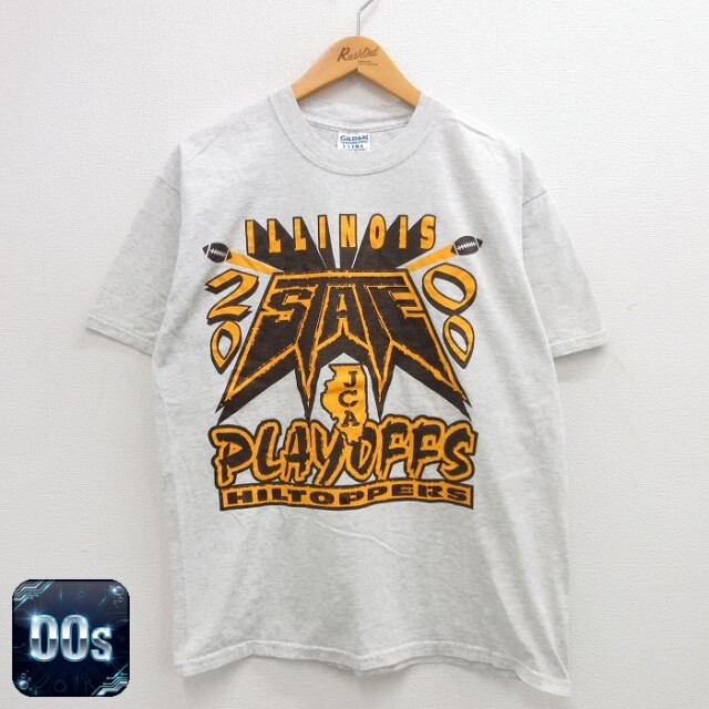 00s 半袖Tシャツ JCA フットボール グレー霜降り L | 古着
