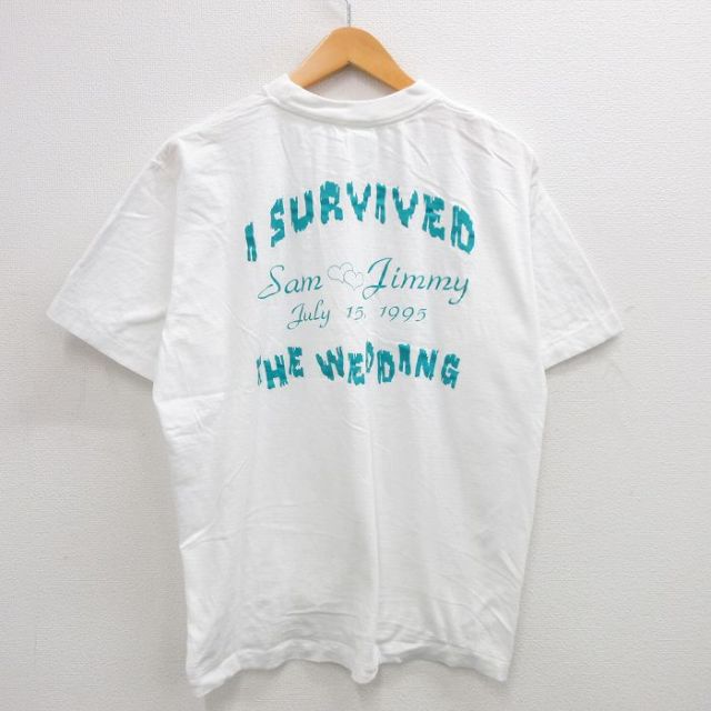 90s 半袖Tシャツ WEDDING ホワイト XL | 古着