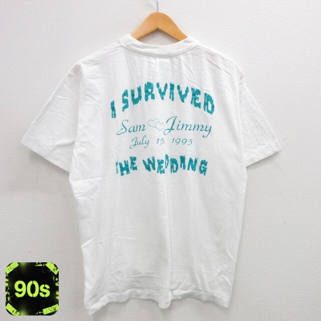 90s 半袖Tシャツ WEDDING ホワイト XL | 古着