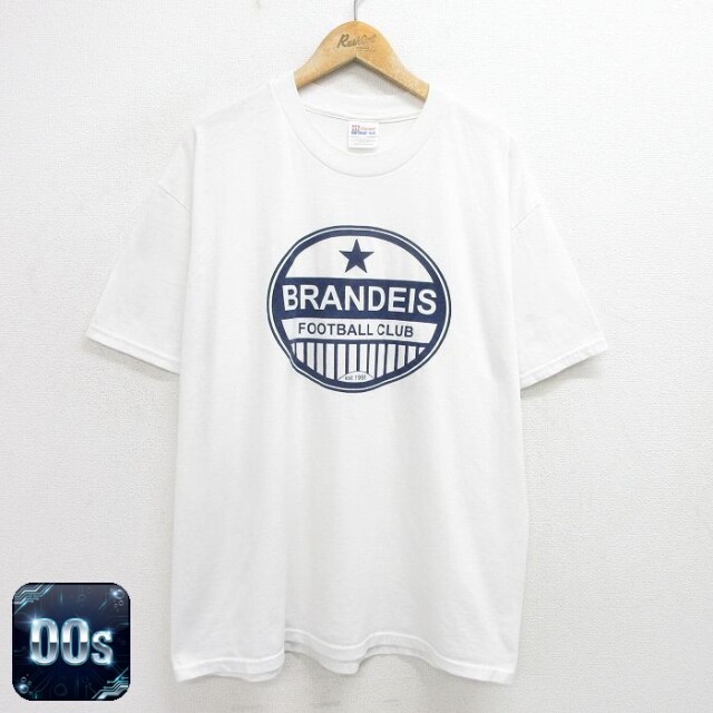 ヘインズ 00s 半袖Tシャツ BRANDEIS ホワイト XL | 古着