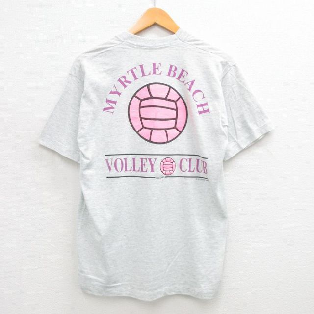 スクリーンスターズ 90s 半袖Tシャツ マートルビーチバレーボール グレー L | 古着